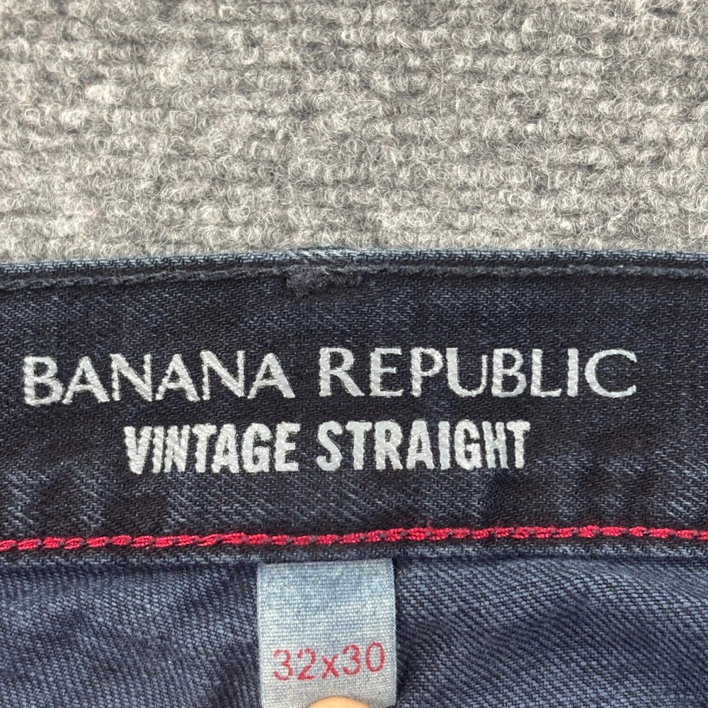 Banana Republic Jeans 32x30 Dark Wash Vintage Straight Denim Mens - Picture 3 of 7